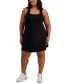 Фото #2 товара Plus Size Active Solid Cross-Back Sleeveless Dress, Created for Macy's