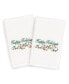 Christmas Happy Holidays 100% Turkish Cotton 2-Pc. Hand Towel Set