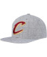 ფოტო #1 პროდუქტის Men's Heather Gray Cleveland Cavaliers Hardwood Classics 2.0 Snapback Hat
