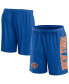 Фото #1 товара Men's Blue New York Knicks Post Up Mesh Shorts