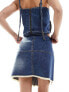 Weekday Valley co-ord deconstructed denim mini skirt in blue