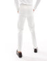 ASOS DESIGN wide fit suit trousers in white