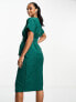 Фото #4 товара Closet London Petite kimono wrap dress in emerald