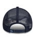 Фото #4 товара Men's White, College Navy Seattle Seahawks Stacked A-Frame Trucker 9FORTY Adjustable Hat