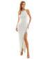 Juniors' High Slit Asymmetrical Sequin-Trim Gown, Created for Macy's