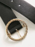 Фото #3 товара ASOS DESIGN gold twist buckle waist and hip jeans belt