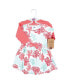 ფოტო #2 პროდუქტის Baby Girls Organic Cotton Dress and Cardigan, Coral Reef