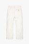 Linen blend trousers with topstitching - limited edition