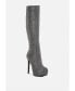 Фото #2 товара nebula rhinestone embellished stiletto calf boots