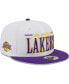 Фото #1 товара Men's White Los Angeles Lakers Team Stack 9FIFTY Snapback Hat