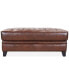 Фото #2 товара CLOSEOUT! Ciarah Leather Storage Ottoman, Created for Macy's