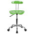 Фото #3 товара Vibrant Spicy Lime And Chrome Swivel Task Chair With Tractor Seat