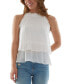 Фото #1 товара Juniors' Crochet-Trim Layered-Hem Top