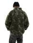 Aape By A Bathing Ape Now sherpa camo jacket in black