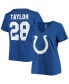 ფოტო #1 პროდუქტის Women's Plus Size Jonathan Taylor Royal Indianapolis Colts Name Number V-Neck T-shirt