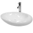 Waschbecken Ovalform 585x375x145 mm Weiß