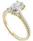 Moissanite Oval Engagement Ring (2-1/2 ct. t.w. DEW) in 14k White Gold or 14k Yellow Gold