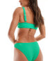 River Island textured bikini brief in green