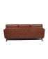Фото #2 товара Ava 84" Mid-Century Modern Leather Sofa