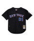 Фото #2 товара Men's Mike Piazza Black Distressed New York Mets Cooperstown Collection 2000 Batting Practice Jersey