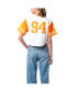 Фото #3 товара Established Co. Women's White Tennessee Volunteers Baseball Jersey Cropped T-Shirt