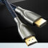 Фото #2 товара Wytrzymały kabel przewód HDMI 2.0 4K 60Hz w oplocie 1m szary