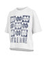 ფოტო #1 პროდუქტის Women's White Distressed Notre Dame Fighting Irish Motley Crew Andy Waist Length Oversized T-shirt