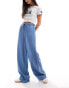 Фото #1 товара Vero Moda wide leg trousers in medium blue chambray