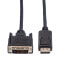 VALUE 11995608 - 1.5 m - DisplayPort - DVI-D - Male - Male - 1920 x 1080 pixels