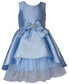 Little Girls Sleeveless Princess Seam Mikado High Low Dress