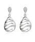 ფოტო #1 პროდუქტის Unique Sterling Silver Clear Round Cubic Zirconia Drop Earrings