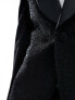 ASOS DESIGN skinny glitter blazer in black