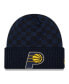 Фото #1 товара Men's Navy Indiana Pacers 2024 NBA All-Star Game Rally Drive Checkerboard Pattern Cuffed Knit Hat