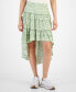 ფოტო #1 პროდუქტის Juniors' Tiered High-Low Ruffle Skirt
