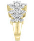 ფოტო #5 პროდუქტის EFFY® Diamond Cluster Ring (1 ct. t.w.) in 14k White Gold or 14k Yellow & White Gold