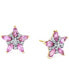 Фото #1 товара Серьги Macy's Pink Sapphire & Diamond Starflower