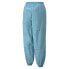 Фото #4 товара Puma Crystal G. Drawstring Woven Pants Womens Blue Casual Athletic Bottoms 53359