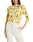 Фото #1 товара Carolina Herrera Printed Silk-Blend Cardigan Women's Yellow L