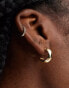 Pieces 18k plated everyday hoop earrings in gold