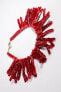 Coral-effect necklace