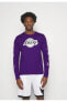 Фото #5 товара Nba Los Angeles Lakers City Edition Erkek Uzun Kollu Mor T-shirt DV6040-504