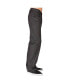 Фото #3 товара Men's Relaxed Straight Leg coated Black Premium Denim Jeans Zipper Pocket