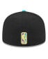 ფოტო #4 პროდუქტის Men's Black, Turquoise Milwaukee Bucks Arcade Scheme 59FIFTY Fitted Hat