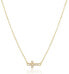Gold-plated cross necklace with zircons SVLN0442XH2GO45