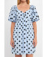 ფოტო #2 პროდუქტის Women's Dotted Babydoll Mini Dress