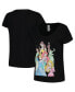 ფოტო #1 პროდუქტის Women's Black Disney Princess Graphic Scoop Neck T-shirt