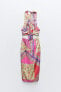 Фото #5 товара Платье миди с горловиной халтер и принтом patchwork ZARA