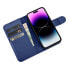 Фото #10 товара Чехол для смартфона ICARER iPhone 14 Pro Max 2w1 кожаный с карманом Anti-RFID синий