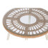 Table Set with 2 Armchairs Home ESPRIT White Beige Grey Metal Crystal synthetic rattan 55 x 55 x 47 cm