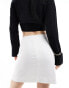 Selected Femme linen touch skirt in white